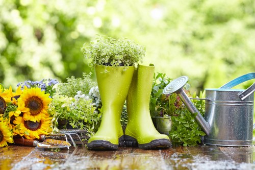 Hard landscaping works including paths and retaining features